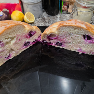 💙🍋Blueberry Lemon Cream Cheese Sourdough w/ Lemon Glaze