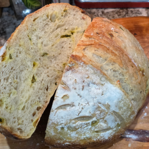 🥒💚 Dill Pickle Sourdough Loaf